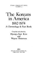 Cover of: Koreans in America, 1882-1974: a chronology & fact book