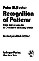 Cover of: Recognition of patterns using the frequencies of occurrence of binary words