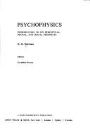 Cover of: Psychophysics: introduction to its perceptual, neural, and social prospects. | Stanley Smith Stevens