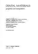 Cover of: Dental materials; properties and manipulation