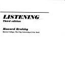 The art of listening by Jeanne Shapiro Bamberger, Howard Brofsky