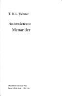Cover of: An introduction to Menander