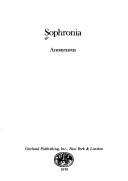 Cover of: Sophronia.