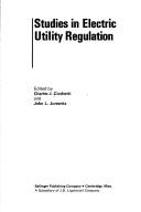 Cover of: Studies in electric utility regulation.