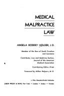 Cover of: Medical malpractice law.