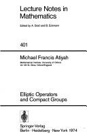 Cover of: Elliptic operators and compact groups