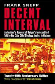 Cover of: Decent Interval by Frank Snepp