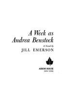 A week as Andrea Benstock by Jill Emerson