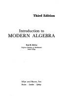 Cover of: Introduction to modern algebra by Neal Henry McCoy
