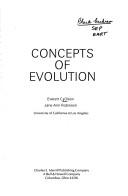 Cover of: Concepts of evolution