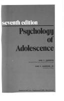 Psychology of adolescence by Karl C. Garrison