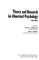 Cover of: Theory and research in abnormal psychology by David L. Rosenhan