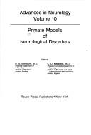 Cover of: Primate models of neurological disorders