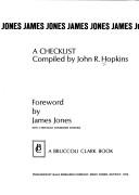 Cover of: James Jones: a checklist