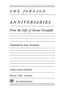 Cover of: Anniversaries: from the life of Gesine Cresspahl