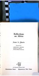 Cover of: Reflections on Africa