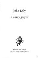 John Lyly by Joseph W. Houppert