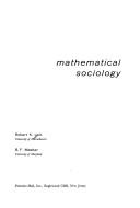 Cover of: Mathematical sociology