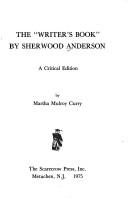 Cover of: The "Writer's book" by Sherwood Anderson