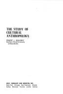 Cover of: The study of cultural anthropology
