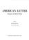 Cover of: American letter
