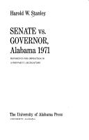 Cover of: Senate vs. governor, Alabama, 1971: referents for opposition in a one-party legislature