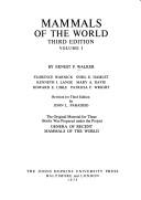 Mammals of the world by Walker, Ernest P.