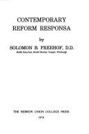 Cover of: Contemporary Reform responsa