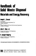 Handbook of solid waste disposal by Joseph L. Pavoni