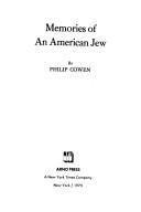 Cover of: Memories of an American Jew