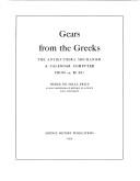 Cover of: Gears from the Greeks by Derek J. de Solla Price, Derek J. de Solla Price