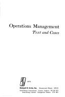 Cover of: Operations management by by Paul W. Marshall ... [et al.].