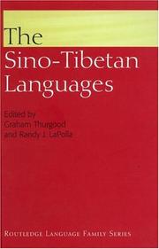 Cover of: Sino-Tibetan Languages by G. Thurgood