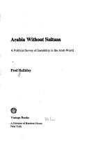 Cover of: Arabia without sultans: a political survey of instability in the Arab world