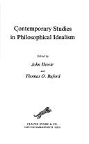 Cover of: Contemporary studies in philosophical idealism
