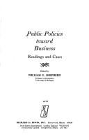 Cover of: Public policies toward business by edited by William G. Shepherd.