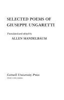 Cover of: Selected poems of Giuseppe Ungaretti