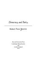 Cover of: Democracy and poetry by Robert Penn Warren