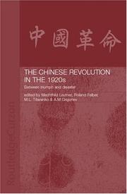 Cover of: The Chinese Revolution in the 1920s by M. Leutner