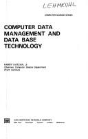 Cover of: Computer data management and data base technology