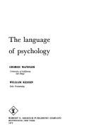 Cover of: The language of psychology by George Mandler