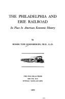 Cover of: Philadelphia and Erie Railroad: its place in American economic history