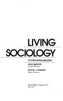 Cover of: Living sociology: a critical introduction