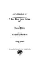 Cover of: A tour thro' Great Britain