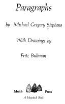 Cover of: Paragraphs by Michael Gregory Stephens