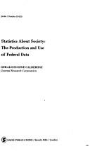 Cover of: Statistics about society by Gerald Eugene Calderone