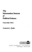 Cover of: information sources of political science | Frederick L. Holler