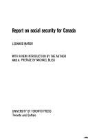 Cover of: Report on social security for Canada by Marsh, Leonard