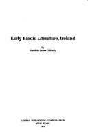 Cover of: Early bardic literature, Ireland. by O'Grady, Standish