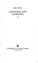 Cover of: Language and learning